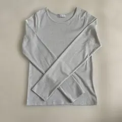 極美品★PAGE BOY ページボーイ ラメ入り長袖Tシャツ グレー Fサイズ