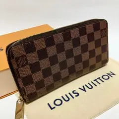 【極美品】LOUIS VUITTON ダミエラウンドファスナージッピーウォレット