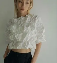 Typewriter Shirring Tops anuke - メルカリ