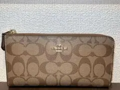 【Coco様専用】COACH モノグラム レザー長財布 ベージュ