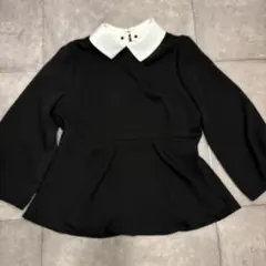 Andemiu 襟付きペプラムトップス