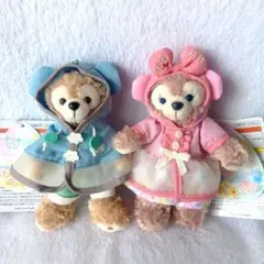 ダッフィー＆シェリーメイ ぬいぐるみバッジ ビューティフルレイニーデイズ