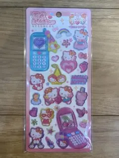 平成はっぴーフォン　ハローキティ　ボンボンドロップシール