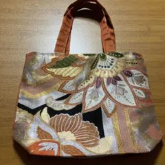帯リメイク トートバック 雪輪 桜 黒 - メルカリ