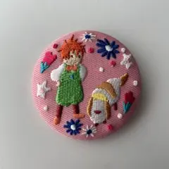 ジブリ　刺繍ブローチコレクション　缶バッチ　ハウルの動く城　マルクル　ヒン