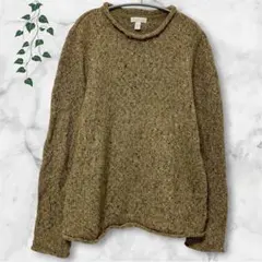 チャータークラブ ミックス ニット ロールネック長袖 XL ゆったり 体型カバー