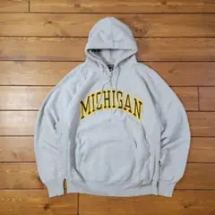 【レア】STEVE&BARRYS リバース カレッジロゴ ハーフジップパーカー