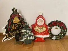 トールペイント作品　クリスマス作品集　リース等　計4ヶ