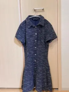 ZARA ツイード風 半袖 ミニワンピースのサムネイル