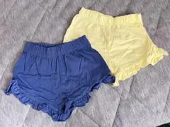 フランスベビー服　ベビー ショートパンツ 2枚セット フリル