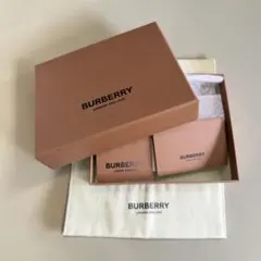 値下げ⭐️BURBERRY ブラックレザー 三つ折り財布　箱付き