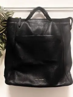 コールハーン レザートートバッグ シボ革 A4 ストラップ付 コールハーン レザートートバッグ シボ革 A4 ストラップ付 - メルカリ