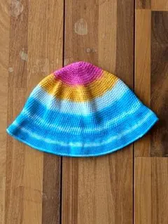 カラフルニットバケットハット