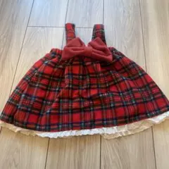 チェック柄リボンチュニック　ワンピース　AOSTA 未使用品