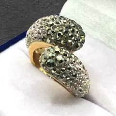 スワロフスキー リング 指輪 13号 ゴールド 879