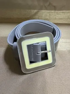 Pierre Cardin グレー 四角バックル ベルト　ヴィンテージ