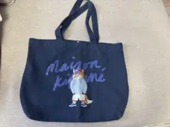 Maison Kitsune トートバッグ ネイビーのサムネイル