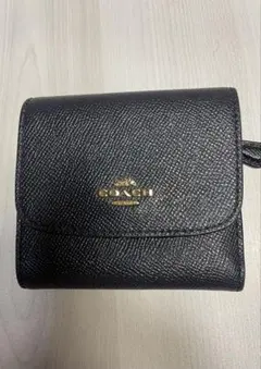 COACHコーチ三つ折財布ブラック