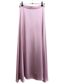 【CLANE】フレアロングスカート ピンク 光沢感 size1のサムネイル