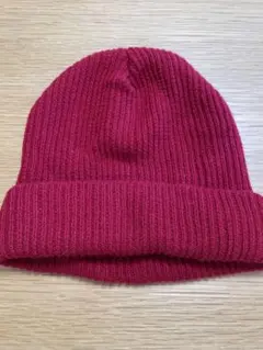 英*ん様 無地　赤　ニット帽