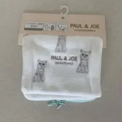 【未使用美品】PAUL & JOE ファスナー付きタオルポーチ ネコ柄