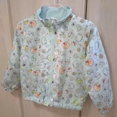すみっコぐらし　フリース　ジャケット　水色　130サイズ