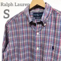 ラルフローレン　クラシックフィット　マドラスチェックシャツ　S