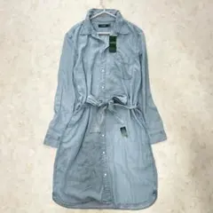 【XL新品未使用】ローレンラルフローレン　デニムシャツワンピース　ベルト　14