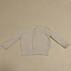 Ralph Lauren 12M ホワイト ケーブルニットセーター　カーディガン