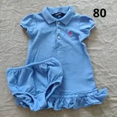 ラルフローレン 水色 ワンピース 12M