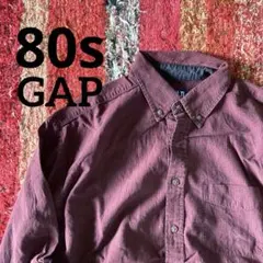 80s OLD GAP 長袖シャツ チェック柄 紺タグ オールドギャップ