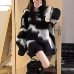 SHEIN ブロックドロップショルダー セーター ニット