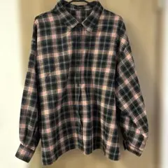 SUREVE チェック柄 長袖シャツ 4L ピンク系