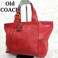 限定値下☆ COACH オールドコーチ オールレザー トート 赤 4133