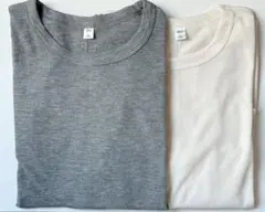 ２枚セット　Lサイズ　ソフトシアークルーネック gu