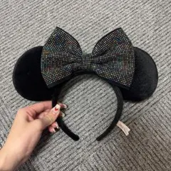 ミッキー耳カチューシャ カラフルビーズ付き