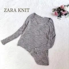 【ザラ】 レディース Vネック ニットセーター USA S 透かしニット