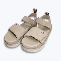 UGG ゴールデンスター ハイ サンダル 23cm ベージュ 厚底 スエード