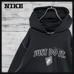 872【人気】ナイキ 刺繍 ビッグロゴ パーカー 希少 入手困難 一点物 良品