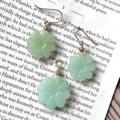 確認用ページ カービングカルセドニー ピアス＆ペントップ セット 14kgf