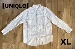 【UNIQLO】 リネンシャツ　麻　長袖　XL ベージュ