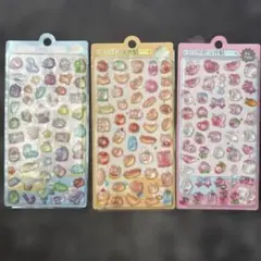 3Dシール ボンボンドロップ風シール パン うさぎ 恐竜 夜光シール