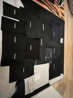 CHANEL ロゴ入り布製ポーチセット シャネル 保存袋 まとめ売り 15枚