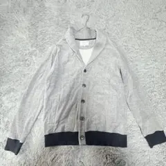 アーノルドパーマー　スエットカーディガン　ボタン　グレー　ワンポイントロゴ　4