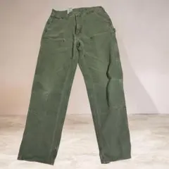 carhartt オリーブグリーン ダブルニー 34×32