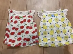 さくらんぼとレモンのタンクトップ2枚セット 90cm