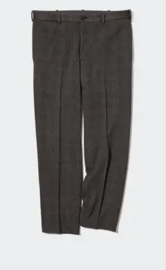 ユニクロ　スマートアングルパンツ　グレンチェック柄　茶色　メンズM