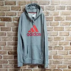N レア adidas アディダス ビック赤ロゴ　デカロゴ　パーカー　スウェット