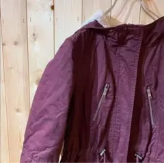 AE2527 H&M ウラボアミリタリージャケット ワインレッド レディース