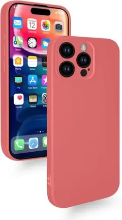 iPhone15ProMax 用　シリコンケース　レッド